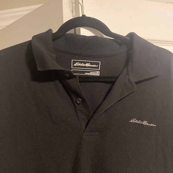Black Eddie Bauer Mens Polo - Picture 2 of 3